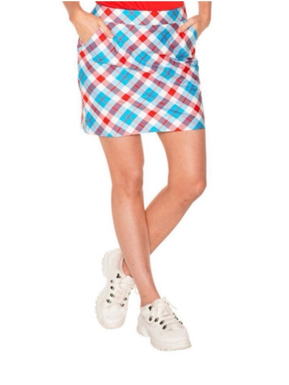 Royal & awesome Plaid golf skort with Pockets women’s 8